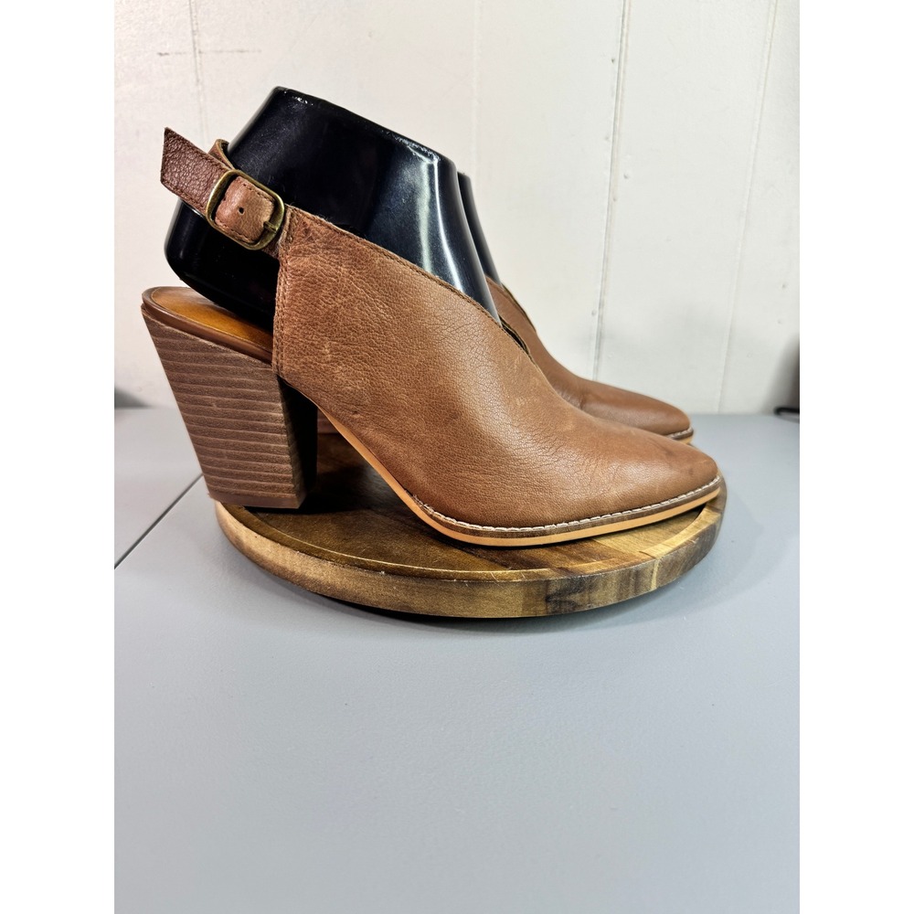 Lucky Brand Brown Leather Slingback Mules